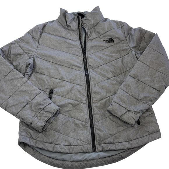 The North Face Jacket Womens Medium Gray Quilted Full Zip Puffer Winter NF0A3XAM - Picture 1 of 7